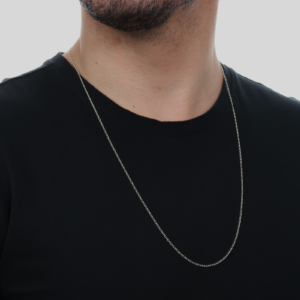 Corrente Prateada Masculina Elo 1 por 1 Immersa