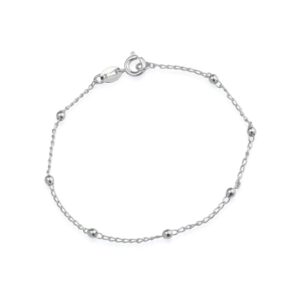 Pulseira Prateada de Bolinhas Immersa
